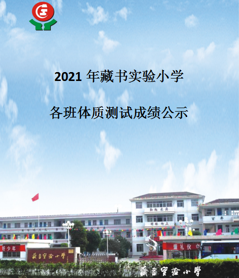 2021年藏书实验小学各班体质测试成绩公示